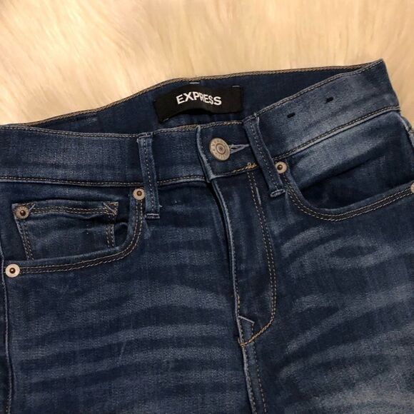 Express stretch denim leggings size 00 - Picture 3 of 9